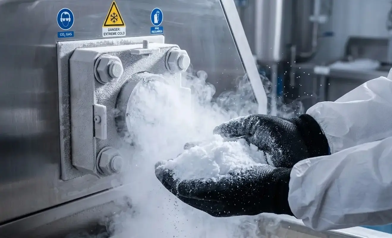 Ultra fine dry ice powder for rapid cooling and industrial applications in Riyadh